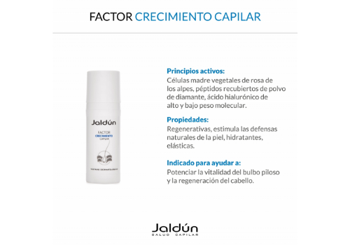 Factor crecimiento capilar Jaldún para proteger e hidratar el cuero cabelludo